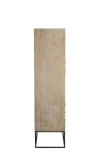 J-Line cabinet Woven - 3 doors + 4 drawers - wood - natural