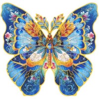 Houten Legpuzzel, Rowood, Vlinder Morpho Helena, TA003, 28,8x27,6cm