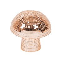 Ornament - Disco -Mushroom -Glass - Rose Gold- 14x14x14cm