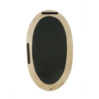 Noam Natural Mango Wood Oval Mirror