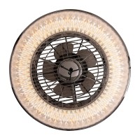 LED ceiling light "Viento" with fan, made of metal and plastic, with integrated LEDs, lighting for living rooms or office