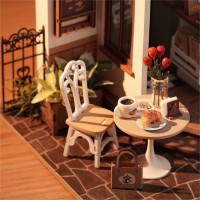 DIY Huisje Slow Life Café, Robotime, DG162, 25x15x19,5cm