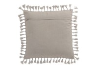 J-Line cushion Moroccan With Tassels - polyester - gray