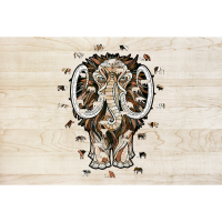 Eco Wood Art (EWA) Houten Legpuzel Mammoet/ Mastodon, Size S, 2260, 27,9x20,6x0,5cm