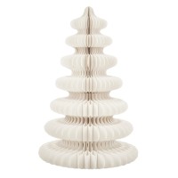 Decoratie Kerstboom - H152 x  Ø104 cm - Papier - FSC 100% - Wit