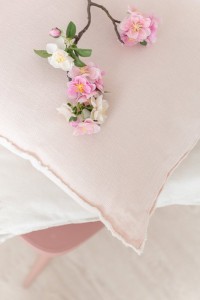 J-Line cushion Stonewashed - linen - pink