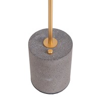 Akku Tischleuchte "SETA" grau 30 cm hoch aus Metall und Beton, mit fest verbauter LED