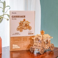 3D Wooden Puzzle Carriage, Robotime, TG506, 15.5x8.5x12.5cm